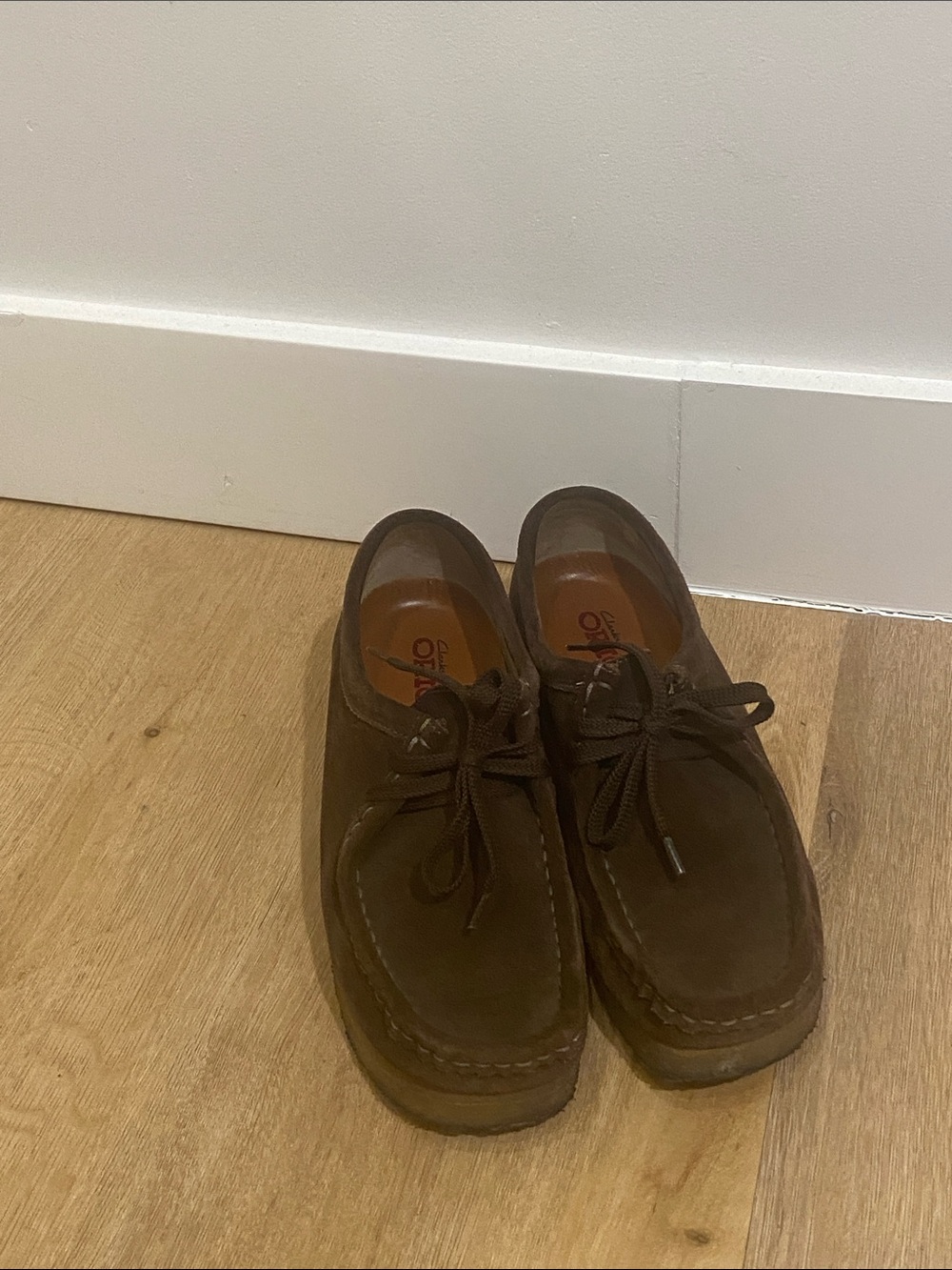 Clarks Wallabies Suede Dark Brown Sz 8.5